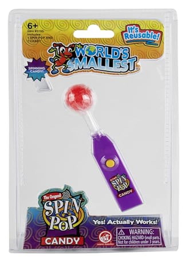 World's Smallest Spin Pop. Includes: 1 Spin Pop, 1 Candy Lollipop. Colors Selected at Random. - Image 2